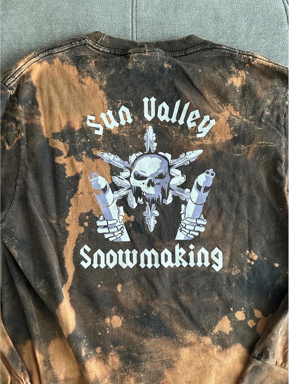 SOLD Vintage Upcycled Sun Valley Idaho Snowmaking Long Sleeve T-Shirt - Picture 6 of 6